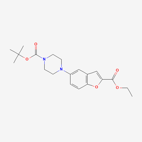 tert-Butyl 4-(2-(ethoxycarbonyl)benzofuran-5-yl)piperazine-1-carboxylate