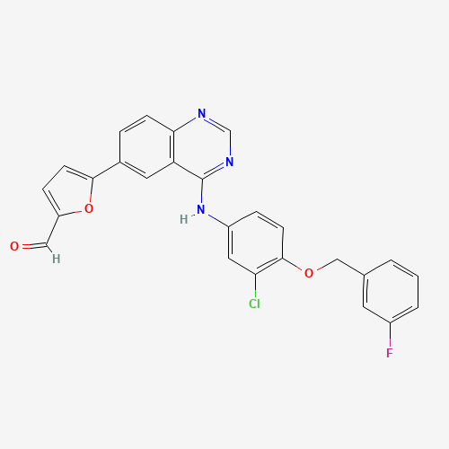 5-(4-((3-Chloro-4-((3-fluorobenzyl)oxy)phenyl)amino)quinazolin-6-yl)furan-2-carbaldehyde
