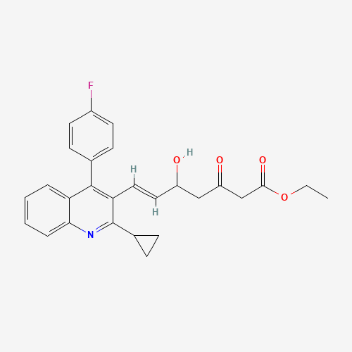 Ethyl (E)-7-[2-cyclopropyl-4-(4-flurophenyl)-3-quinolinyl]-5-hydroxy-3-oxo-6-heptenoate